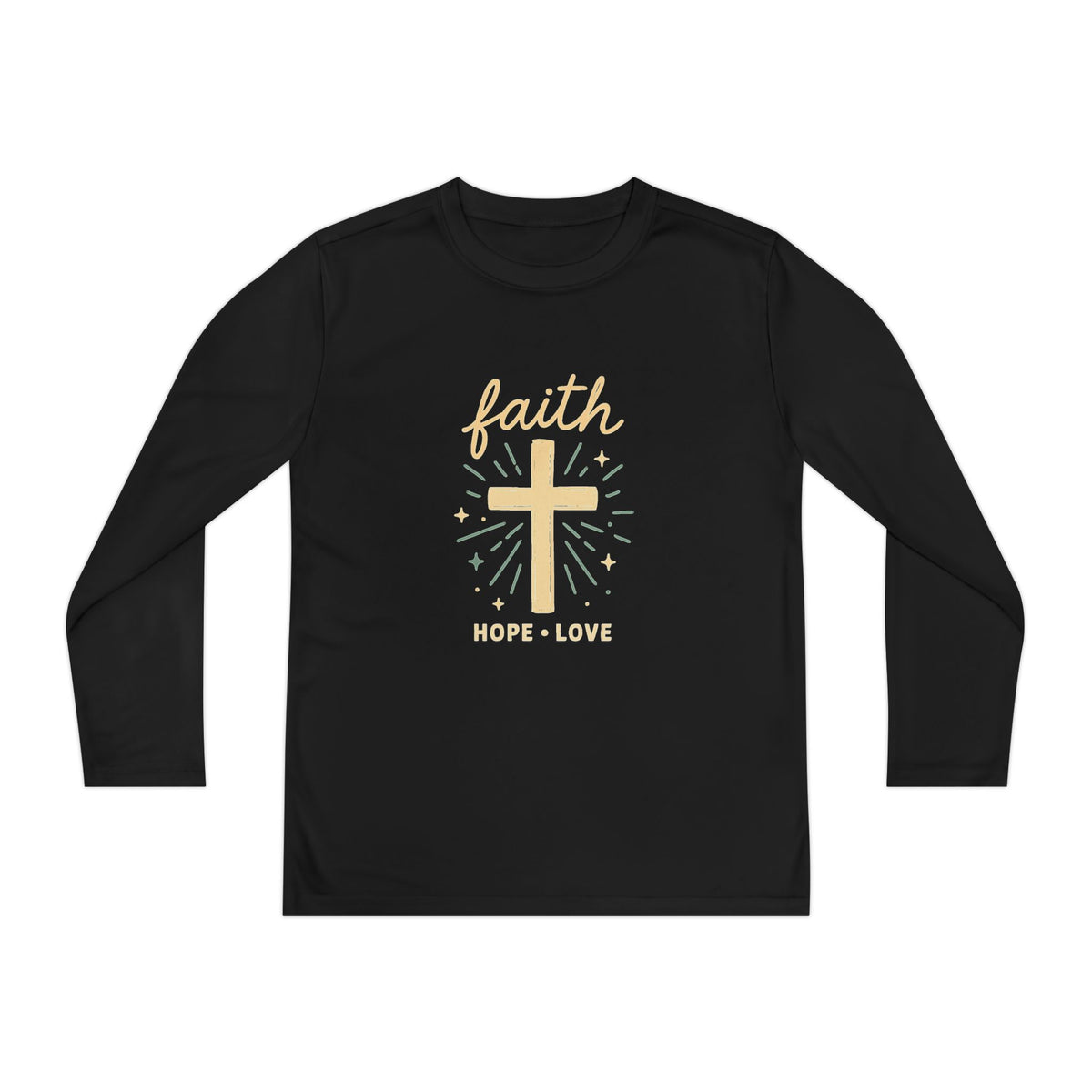 YOUTH  Long Sleeve "Faith Hope Love" T-Shirt