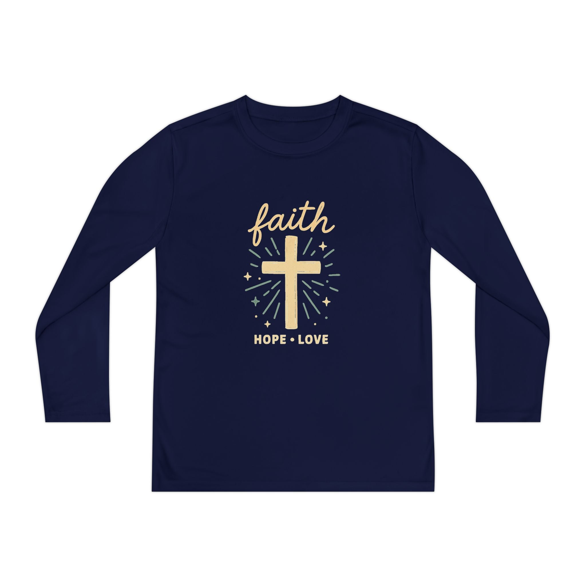 YOUTH  Long Sleeve "Faith Hope Love" T-Shirt